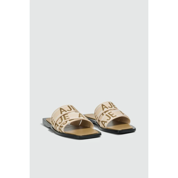 Aje Anais Slide in Olive/Natural | Flip Flops & Slides | Coveti