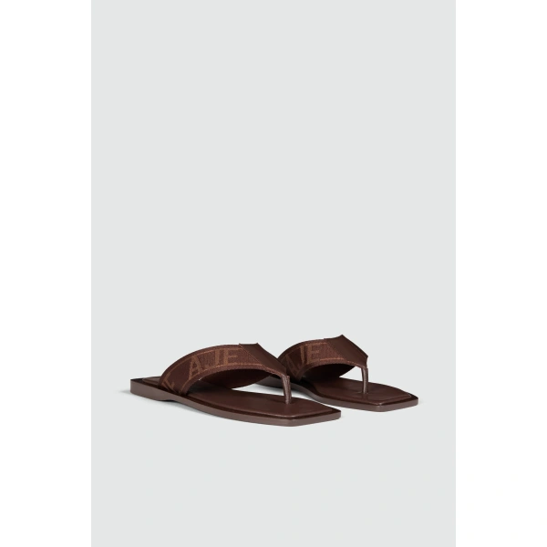 Aje Anais Thong in Chocolate | Flip Flops & Slides | Coveti