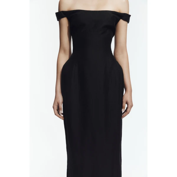 Aje Aphrodite Midi Dress in Black | Midi Dresses | Coveti