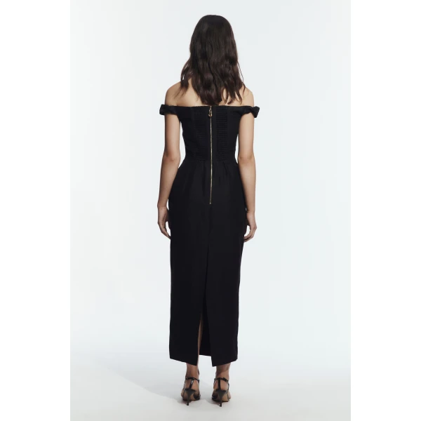 Aje Aphrodite Midi Dress in Black | Midi Dresses | Coveti