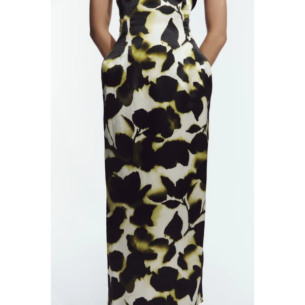 Aje Aphrodite Midi Dress in Ink Folia | Midi Dresses | Coveti