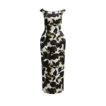 Aje Aphrodite Midi Dress in Ink Folia | Midi Dresses | Coveti