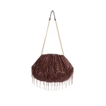 Aje Arden Embellished Clutch in Mahogany | Clutch Bags | Coveti