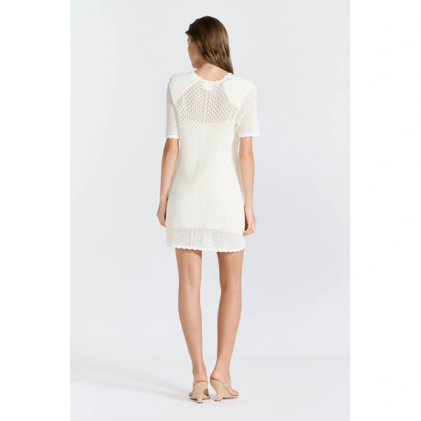 Aje Asher Knit Mini Dress in Ivory | Mini Dresses | Coveti