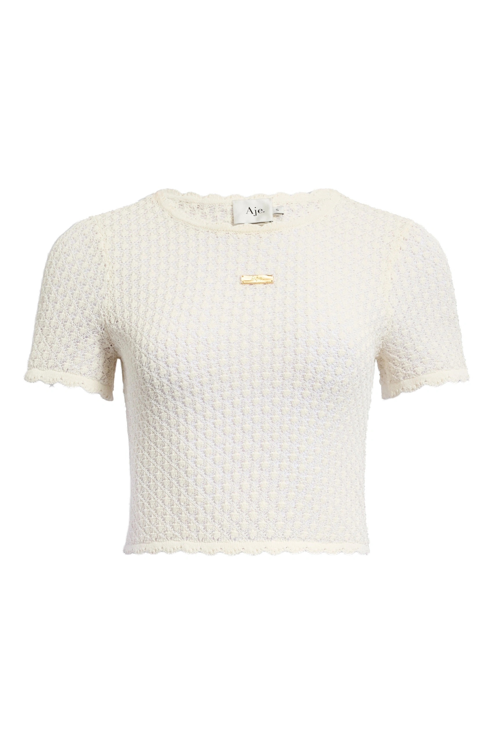 Aje Asher Knit Tee Ivory Aje Asher Knit Tee in Ivory | Knitwear | Coveti