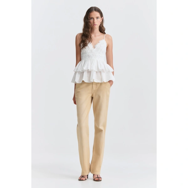 Aje Avena Lace Cami in Ivory | Tops | Coveti