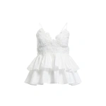 Aje Avena Lace Cami in Ivory | Tops | Coveti