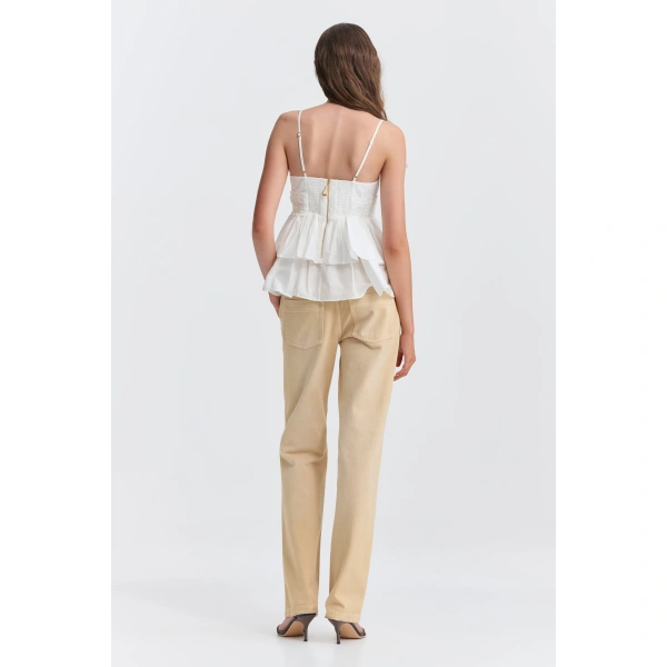 Aje Avena Lace Cami in Ivory | Tops | Coveti