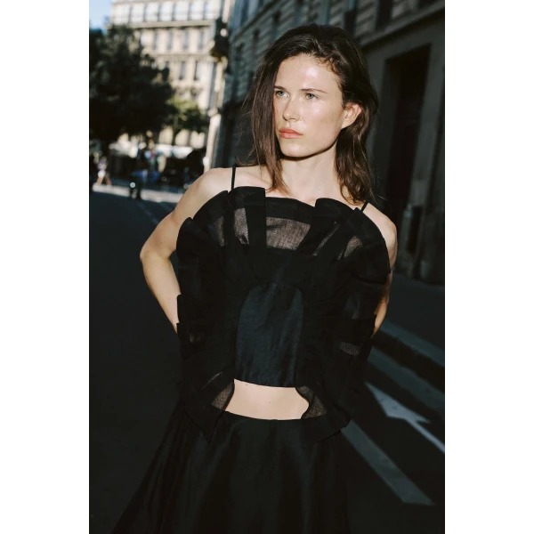 Aje Belluno Top in Black | Tops | Coveti
