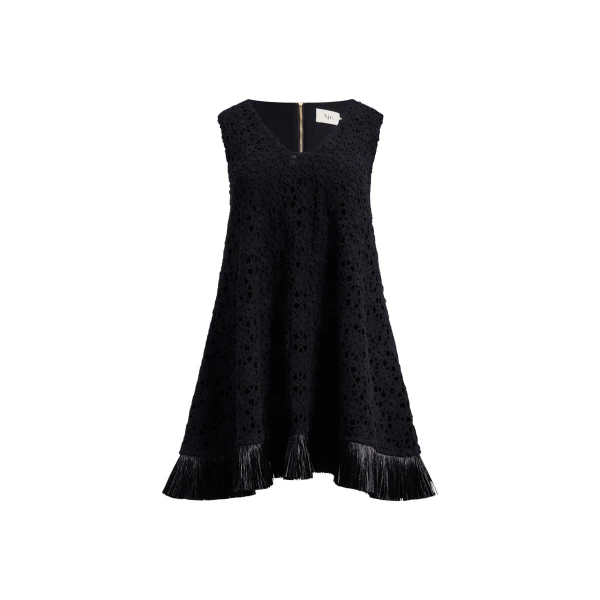 Aje Boheme Lace Mini Dress in Black | Mini Dresses | Coveti