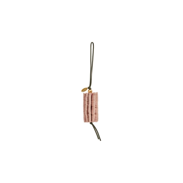 Aje Bottle Brush Charm in Pine-Fawn Pink | Bag charms | Coveti