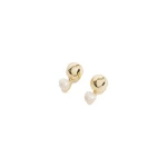 Aje Briella Half Hoop Earring in Gold/Pearl | Earrings | Coveti