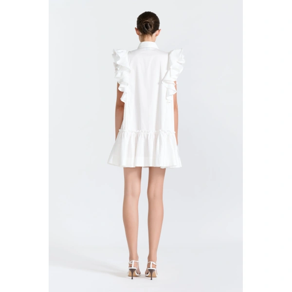 Aje Camellia Mini Dress in Ivory | Mini Dresses | Coveti