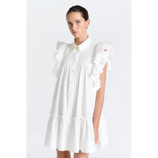 Aje Camellia Mini Dress in Ivory | Mini Dresses | Coveti