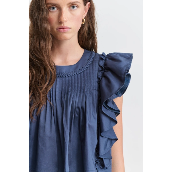 Aje Camellia Top in Slate | Tops | Coveti