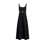 Aje-Canvas-Midi-Dress-BLK-white-0 Canvas Midi Dress