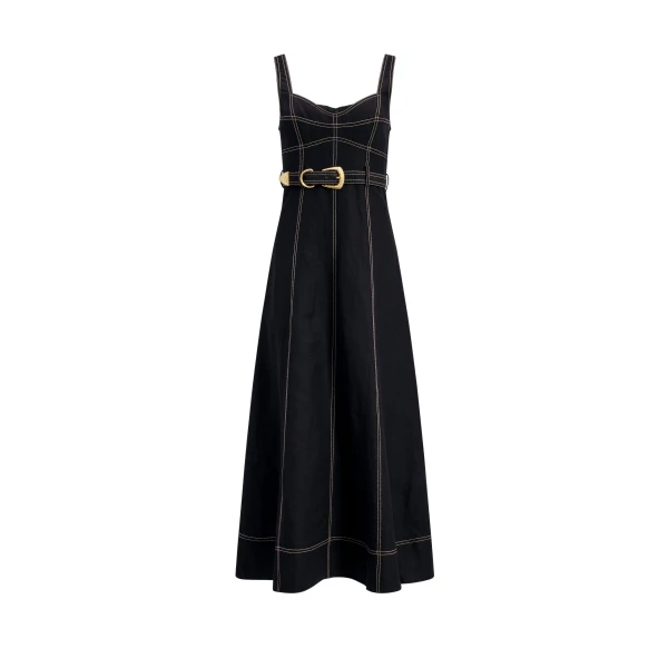 Canvas Midi Dress