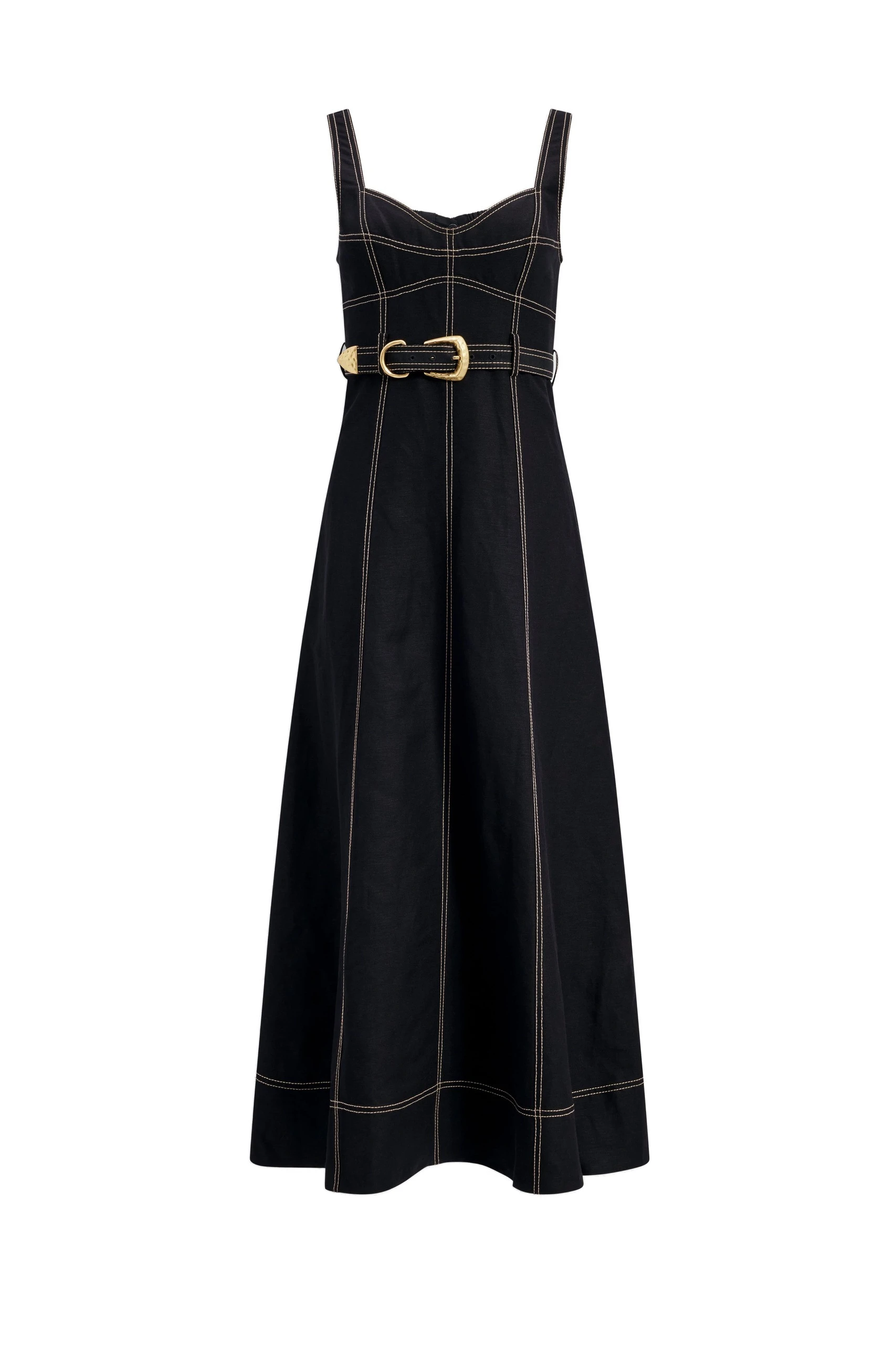 Aje-Canvas-Midi-Dress-BLK-white-0 Canvas Midi Dress