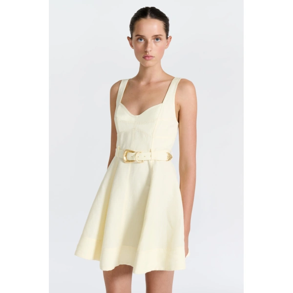 Aje Canvas Mini Dress in Citrus | Mini Dresses | Coveti