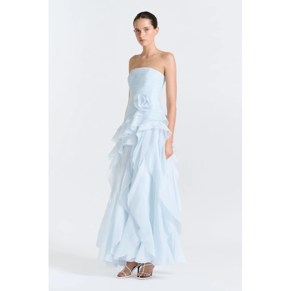 Aje Canyon Gown in Artic Blue | Evening Gowns | Coveti
