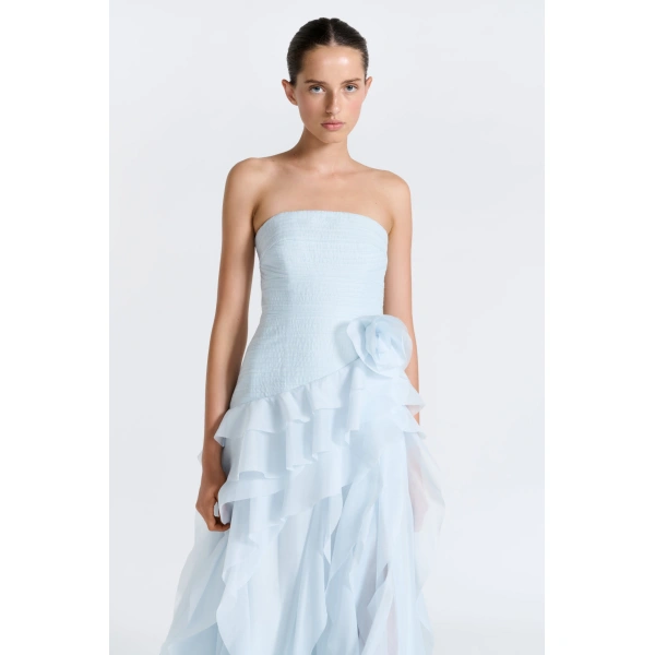 Aje Canyon Gown in Artic Blue | Evening Gowns | Coveti