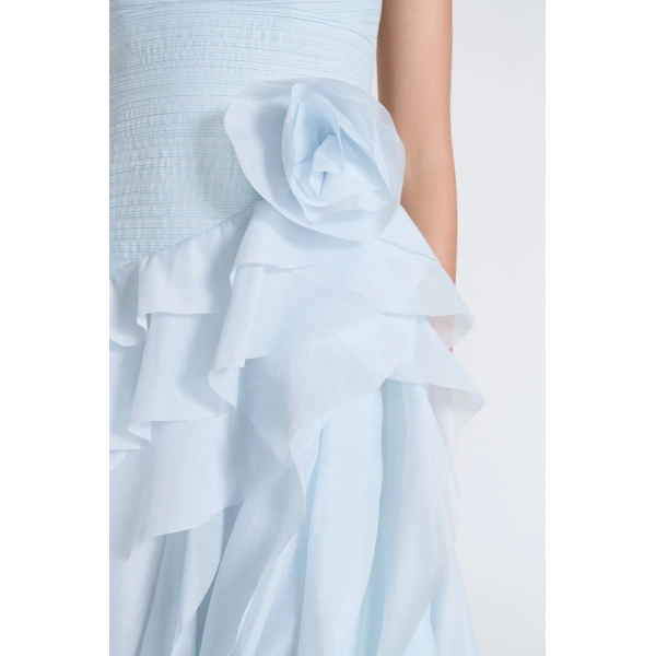 Aje Canyon Gown in Artic Blue | Evening Gowns | Coveti