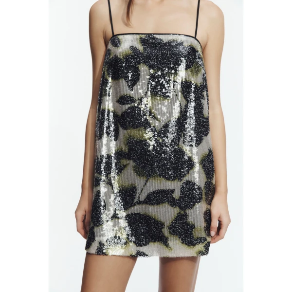 Aje Caprini Sequin Mini Dress in Ink Folia | Mini Dresses | Coveti