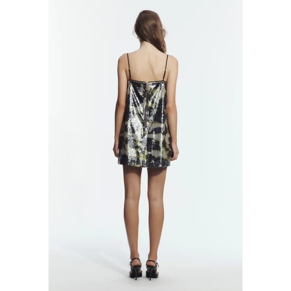 Aje Caprini Sequin Mini Dress in Ink Folia | Mini Dresses | Coveti