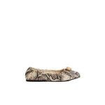 Aje Carmena Ruched Ballet Flat in Python | Flats | Coveti