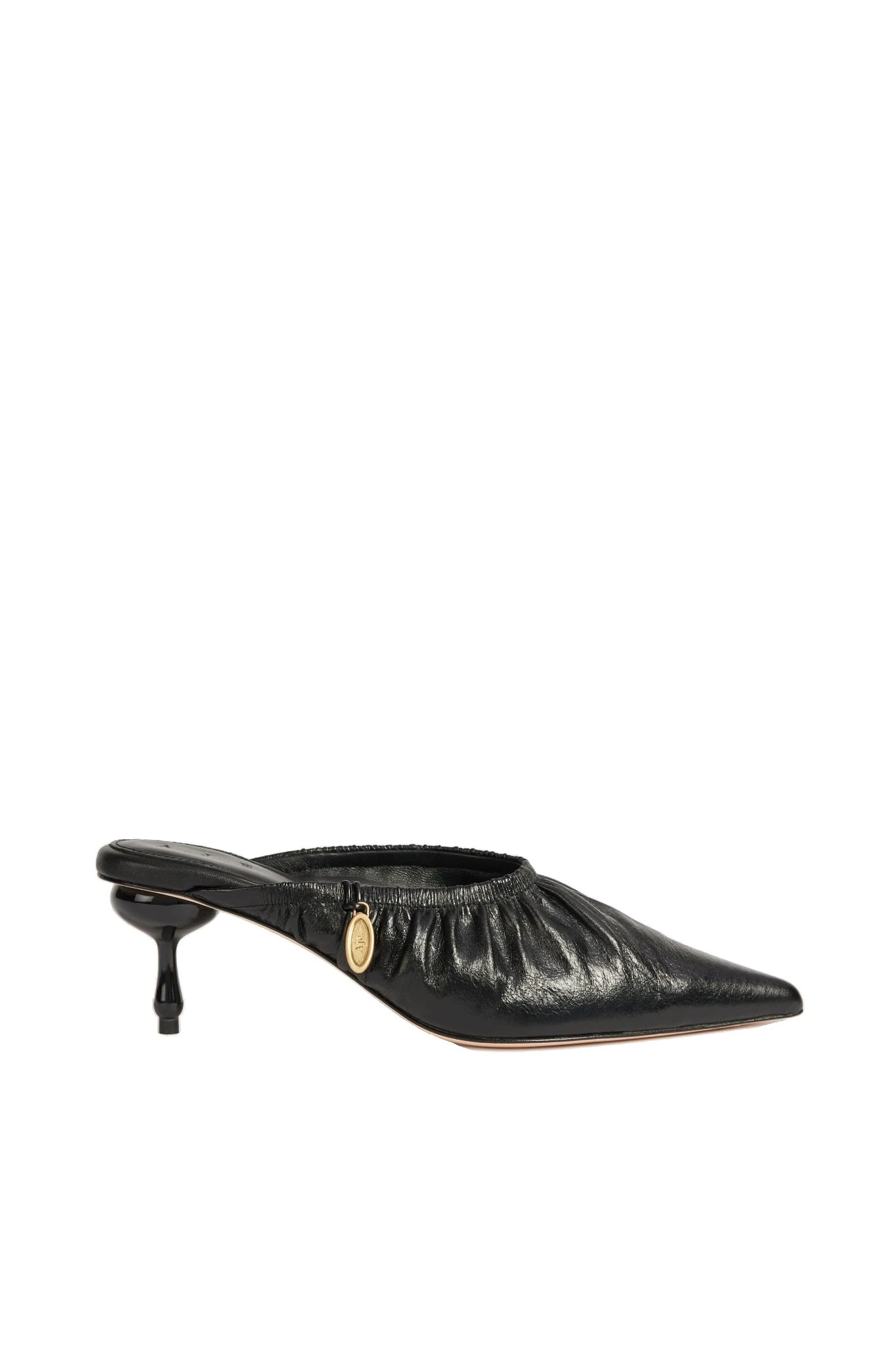 Aje Carmena Ruched Mule Heel Black Aje Carmena Ruched Mule Heel in Black | Heels | Coveti