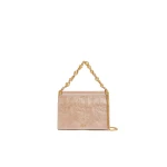 Aje Cece Metallic Clutch in Rose Gold | Clutch Bags | Coveti