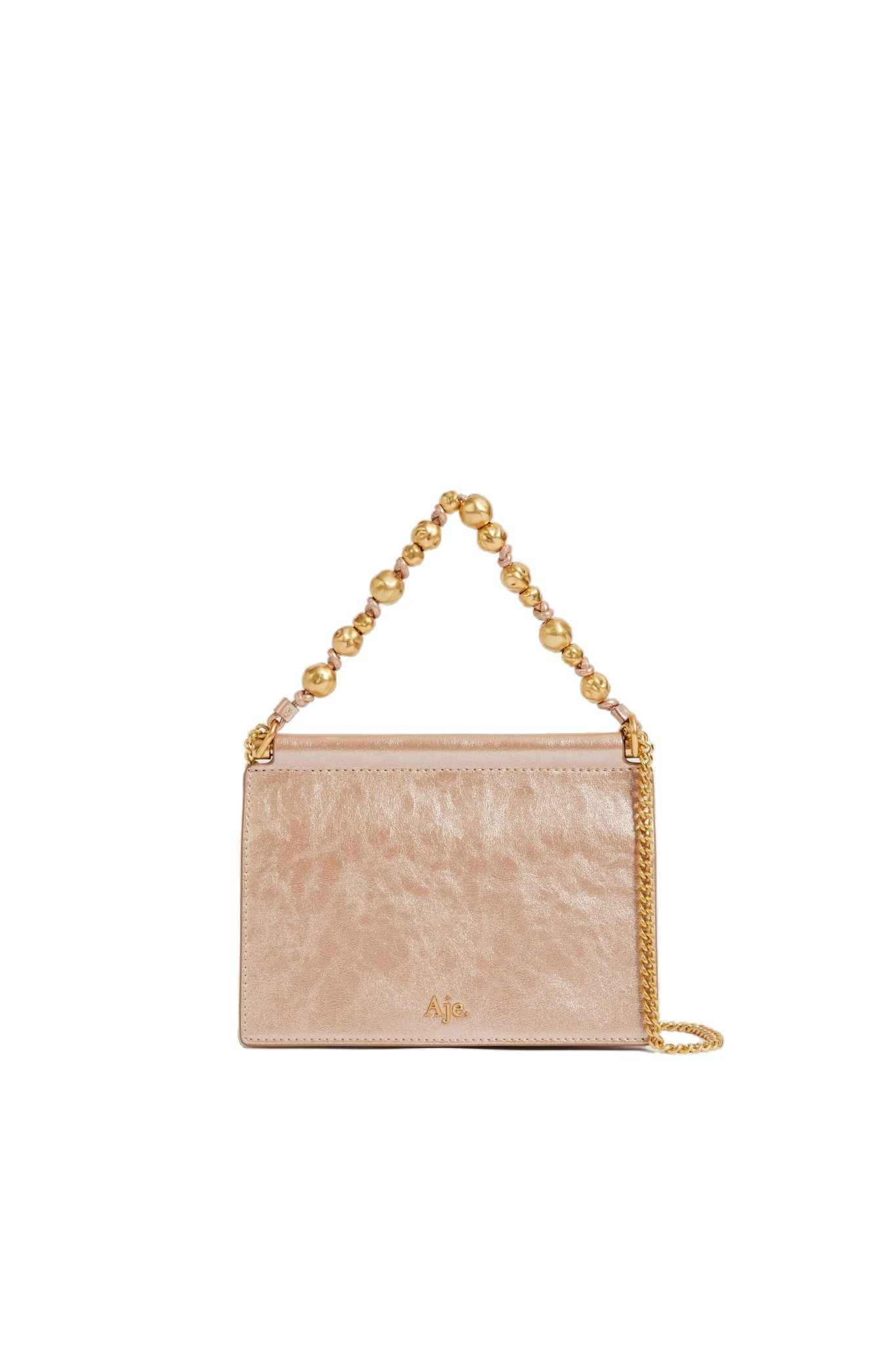 Aje Cece Metallic Clutch Rose Gold Aje Cece Metallic Clutch in Rose Gold | Clutch Bags | Coveti
