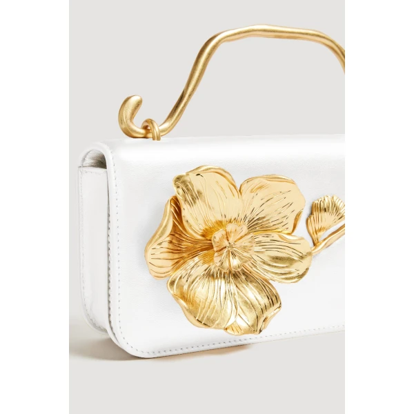 Aje Celeste Flower Clutch in Ivory | Clutch Bags | Coveti