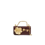Aje Celeste Flower Clutch in Merlot | Clutch Bags | Coveti