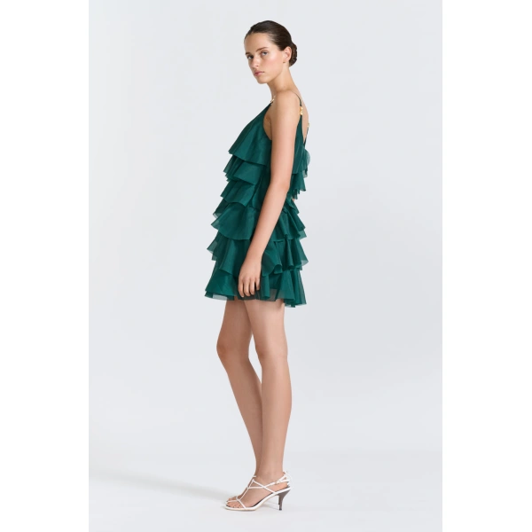 Aje Celestine Mini Dress in Green Petrol | Mini Dresses | Coveti