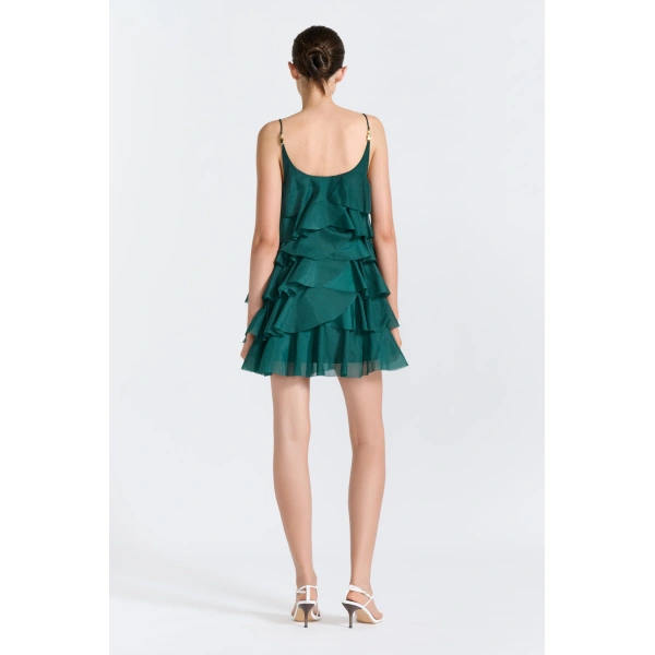 Aje Celestine Mini Dress in Green Petrol | Mini Dresses | Coveti
