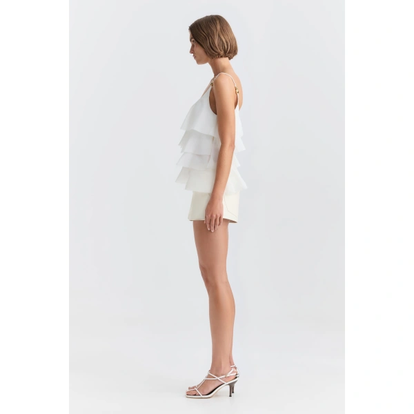Aje Celestine Top in Ivory | Tops | Coveti