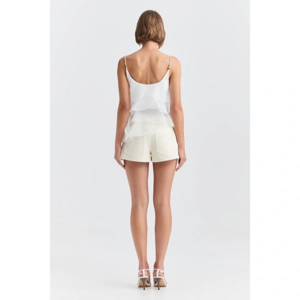 Aje Celestine Top in Ivory | Tops | Coveti
