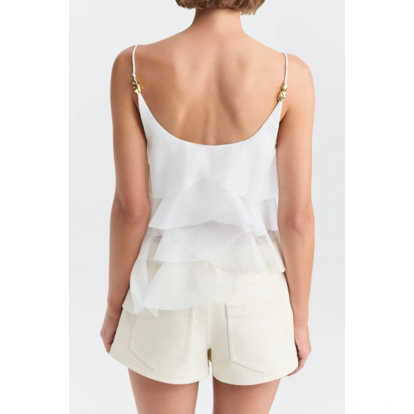 Aje Celestine Top in Ivory | Tops | Coveti