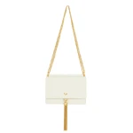 Aje Celia Croc Emboss Clutch in Ivory Croc | Clutch Bags | Coveti