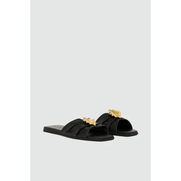 Aje Cezanne Slide in Black | Flip Flops & Slides | Coveti