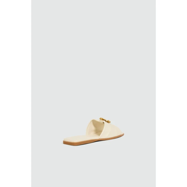 Aje Cezanne Slide in Ivory | Flip Flops & Slides | Coveti