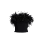Aje Clarice Knit Bustier Top in Black | Tops | Coveti