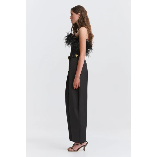 Aje Clarice Knit Bustier Top in Black | Tops | Coveti