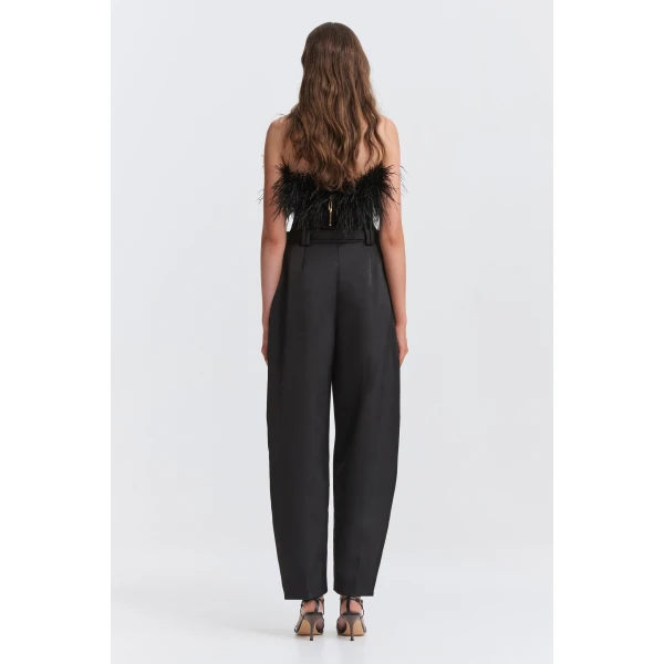 Aje Clarice Knit Bustier Top in Black | Tops | Coveti