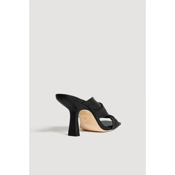 Aje Clemence Gathered Heel in Black | Heels | Coveti