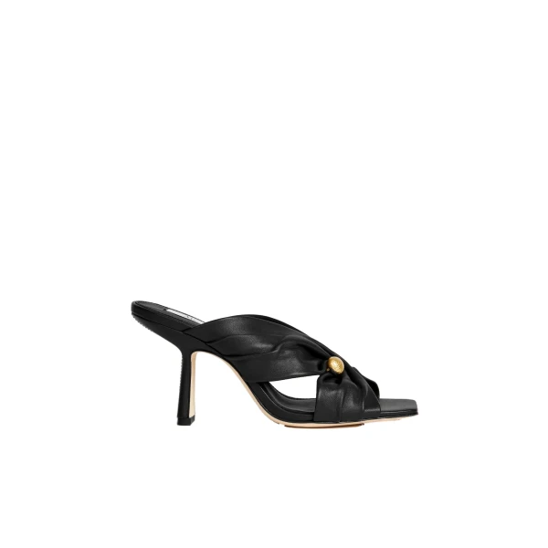 Aje Clemence Gathered Heel in Black | Heels | Coveti