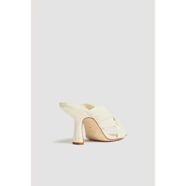 Aje Clemence Gathered Heel in Ivory | Heels | Coveti