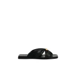Aje Clemence Slide in Black | Flip Flops & Slides | Coveti
