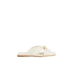 Aje Clemence Slide in Ivory | Flip Flops & Slides | Coveti